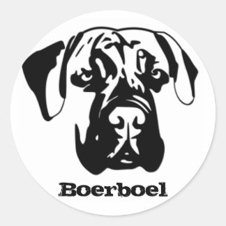Boerboel-Sticker Runder Aufkleber