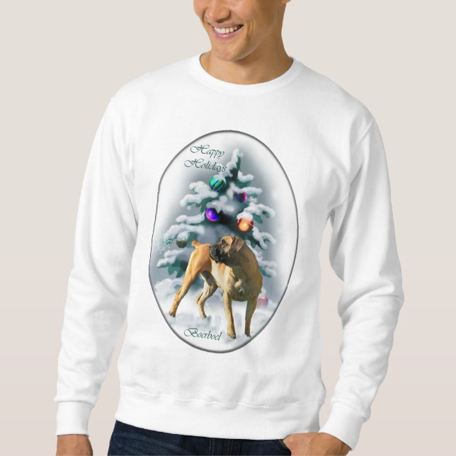 Boerboel Weihnachtsgeschenke Sweatshirt (Vorderseite)