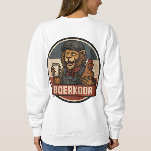 Boeren Trui – Boerkoor, Humor en Boerenhart Sweatshirt (Rückseite)