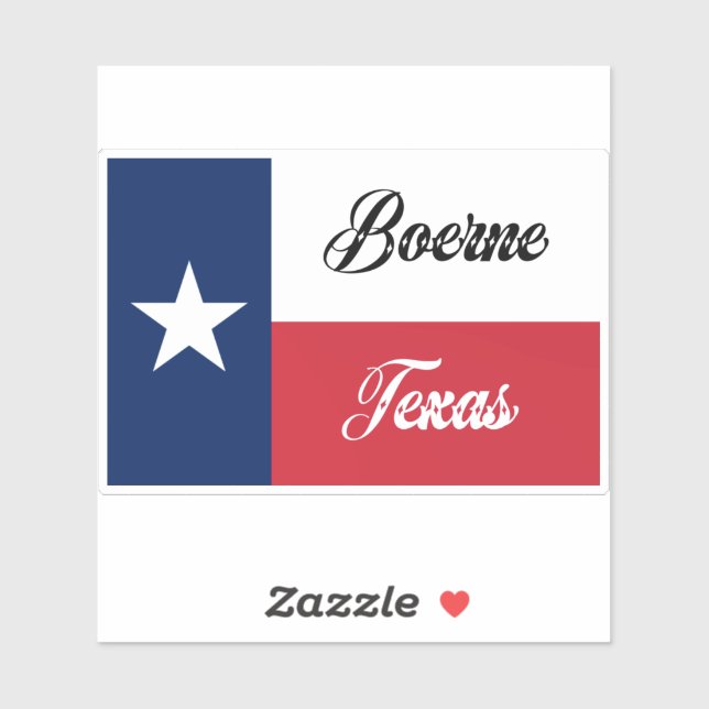 Boerne Texas Flag Aufkleber (Blatt)