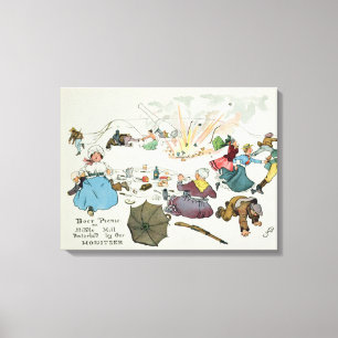 Boerpicknick auf dem mittleren Hügel gestört Leinwanddruck