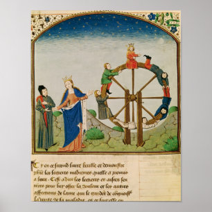Boethius mit dem Glücksrad Poster