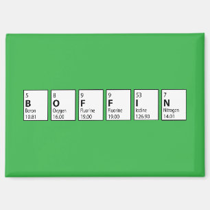Boffin Egghead Periodensystem Abschluss Magnet