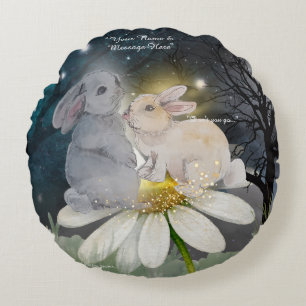 Boganhues "Pipa & Marlow" Druck Rundes Kissen