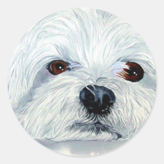 Bogart die Malteser Round Stickers