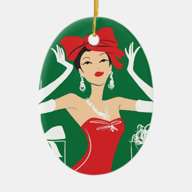 Bogen auf oberster ovaler Verzierung Keramikornament (Vorne)