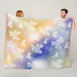 Bogen, Band, weiß, Pastellfarben, Herz, Licht, Ros Fleecedecke