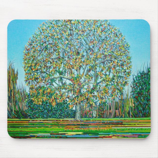 Bogen-Baum-Herbst Mousepad (Vorne)