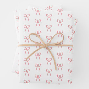 Bögen Coquette in hellrosa Wrapping Paper Geschenkpapier Set