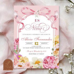 Bogen Coqutte Farbige Florale Sommer-Einladung Es Einladung