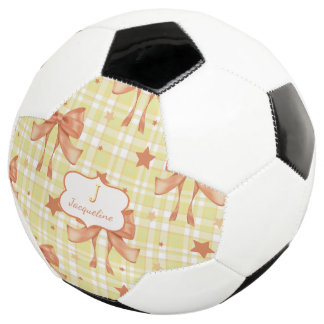Bogen der gelben Orange Feminine Coquette Fußball