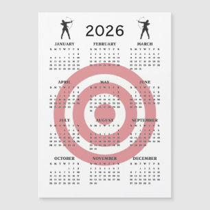 Bogen-Design 2026 Kalender Magnetkarte