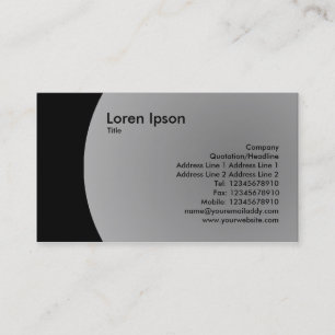 Bogen-Design - Schwarz Visitenkarte