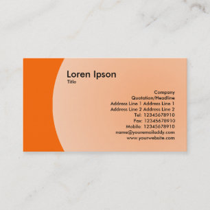 Bogen-Entwurf - Orange Visitenkarte