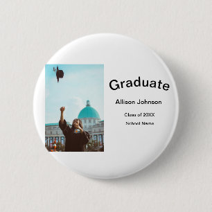 Bogen Foto Moderne, schlichte Graduierungsparty Button