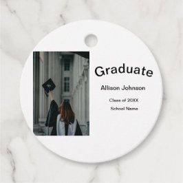 Bogen Foto Moderne, schlichte Graduierungsparty Geschenkanhänger