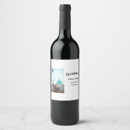 Bogen Foto Moderne, schlichte Graduierungsparty Weinetikett