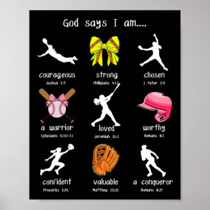 Bögen Gott sagt ich bin christlich Softll Mädchen Poster