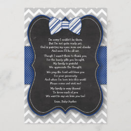 Bogen-Krawatten-Baby-Dusche danken Ihnen Dankeskarte