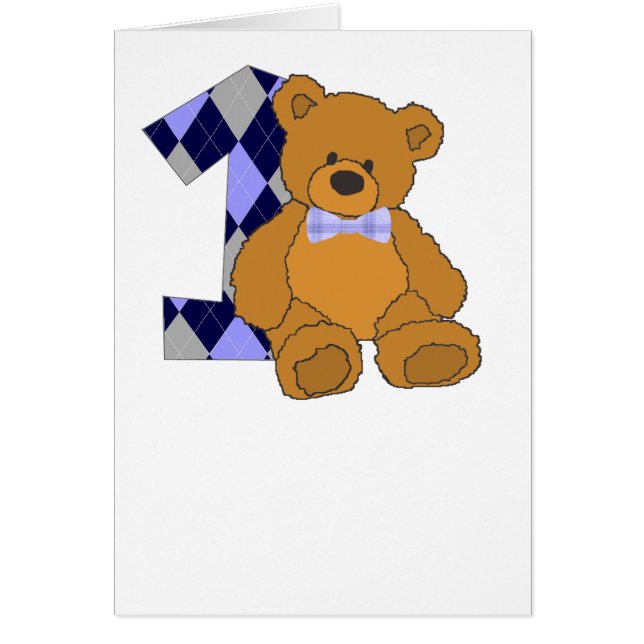 Bogen-Krawatteteddy-Bär mit Nr. 1 (Vorne)