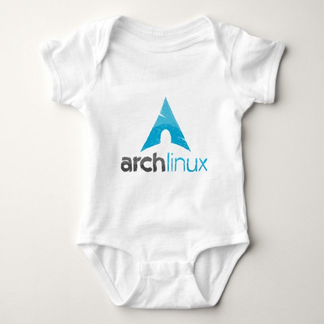 Bogen-Linux-Logo Baby Strampler (Vorderseite)