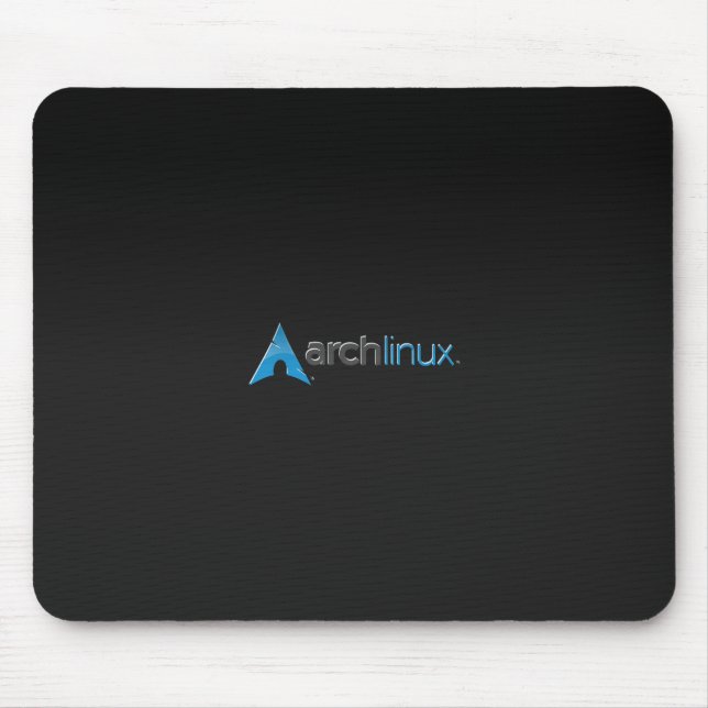 Bogen-Linux-Schwarzes Mousepad (Vorne)