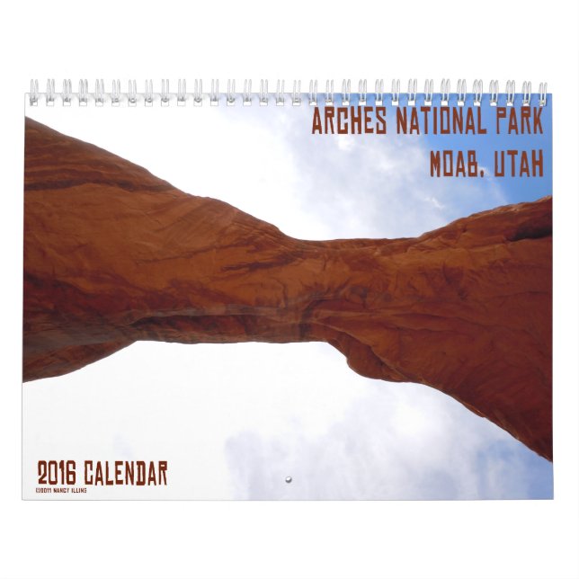 Bogen-Nationalpark Moab, Utah Kalender (Titelbild)