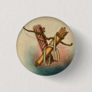 Bogen-Pfeil-Bündel des Stock-Knopfes Button