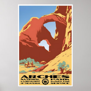 Bogen Reiseposter Nationalpark Kunst Utah Prin Poster