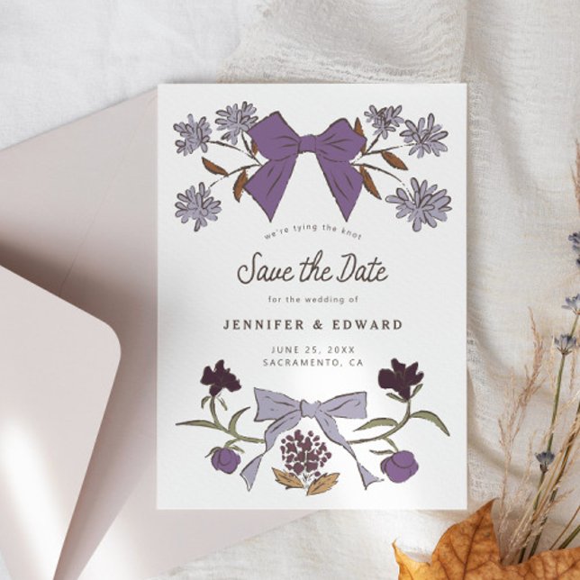 Bogen und Blüten Lilac Save The Date (Von Creator hochgeladen)