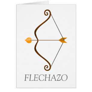 Bogen und Pfeil von Cupido. Flechazo.