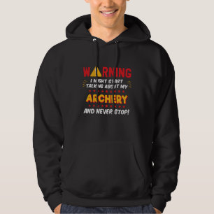 Bogen- und Pfeilwitz-Grafik für Bogenschießen Hoodie