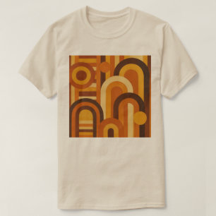 Bögen und Sonnenflecken Retro geometrisches Design T-Shirt