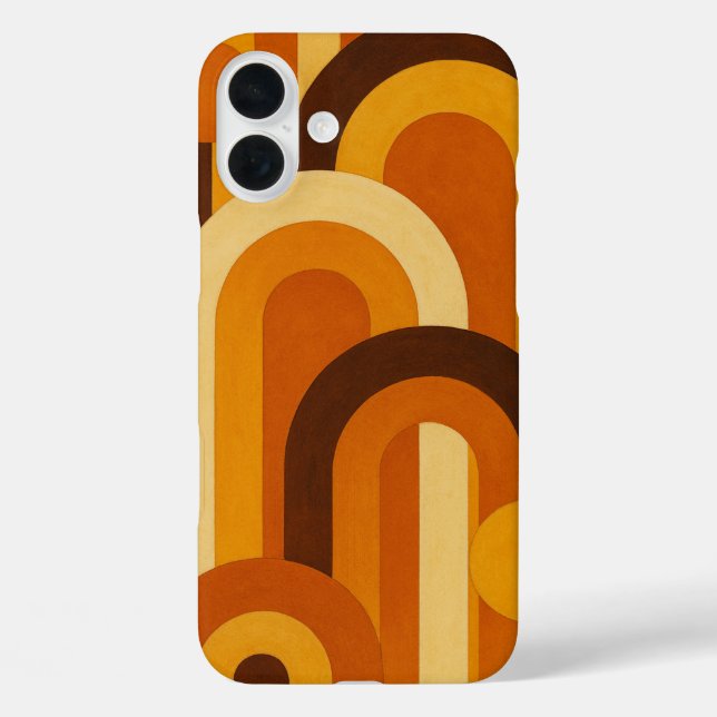 Bögen und Sonnenflecken Retro MCM geometrisches De Case-Mate iPhone Hülle (Rückseite)