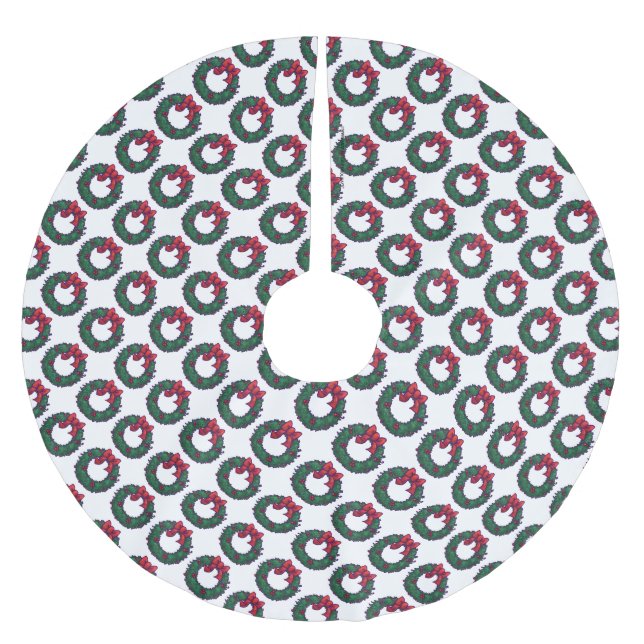 Bogen von Holly Polyester Weihnachtsbaumdecke (Vorderseite)