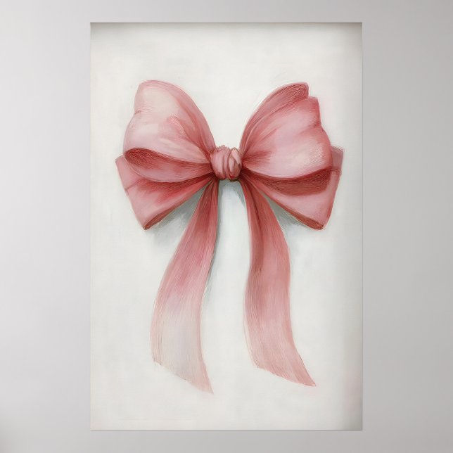 Bogen Wandkunst Druck, Rosa Bogen Drucke, Mädchen  Poster (Vorne)