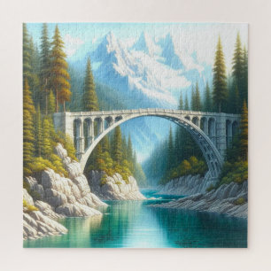 Bogenbrücke über Bergbach-Puzzle Puzzle
