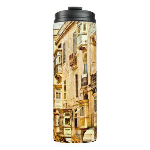 Bogenfenster in Malta,malta,fenster,antiquität,arc Thermosbecher