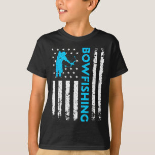 Bogenfischen US-Flagge Vintage-Angeln Bogenfisch J T-Shirt