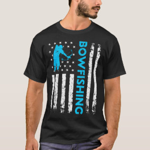 Bogenfischen US-Flagge Vintage-Angeln Bogenfisch J T-Shirt