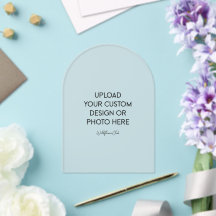 Bogenförmige Acryl-Hochzeitseinladung