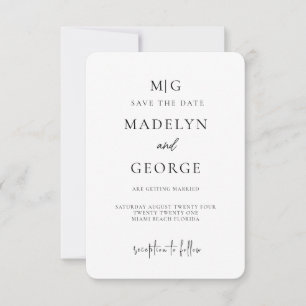 Bogenkarten, Minimalistische, moderne Hochzeit Save The Date