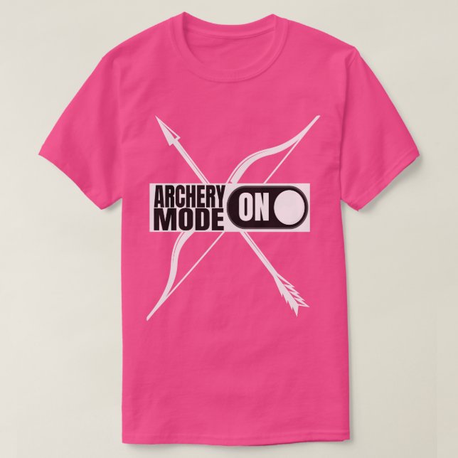 Bogenmodus auf Bogenschießmaschine T-Shirt (Design vorne)
