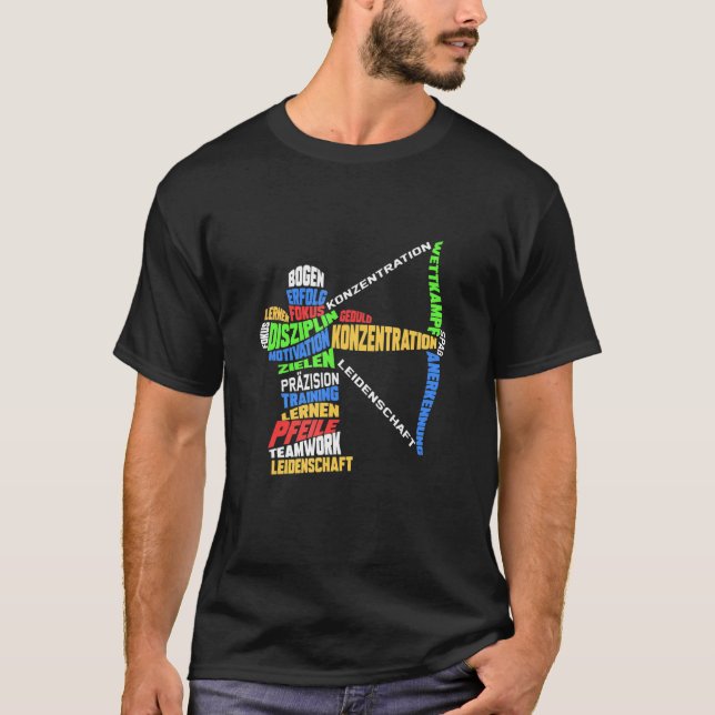 Bogenpfeile Zielwortarcher T-Shirt (Vorderseite)