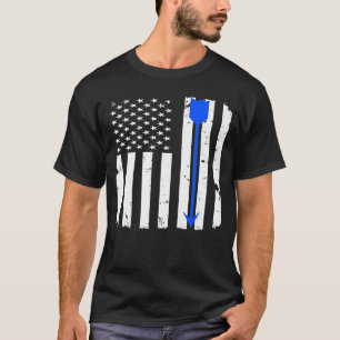Bogenschießbogen beängstigend American Flag Back P T-Shirt