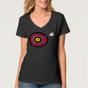 Bogenschießbullseye trifft auf den Punktbogen T-Shirt