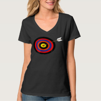 Bogenschießbullseye trifft auf den Punktbogen T-Shirt