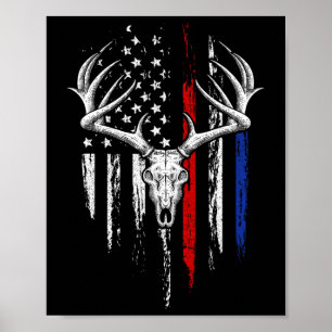 Bogenschießen Amerikanische Flagge Usa Bogen Weißw Poster