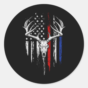 Bogenschießen Amerikanische Flagge USA Bogen Weißw Runder Aufkleber