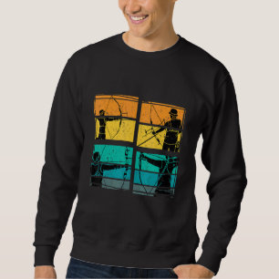 Bogenschießen Bogenschießen Bogenschießen Retro Vi Sweatshirt